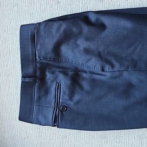 Men's Estrato Navy Blue Wool Dress Pant